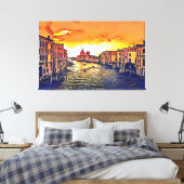 Italiaanse digitale kunstschilders van het Venetië Canvas Afdruk (Insitu (Slaapkamer))