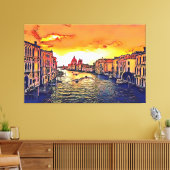 Italiaanse digitale kunstschilders van het Venetië Canvas Afdruk (Insitu (Woonkamer))