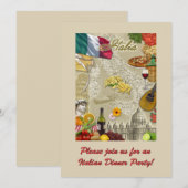 Italiaanse diner kaart (Voorkant / Achterkant)