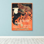 Italiaanse distilleerderij  Art Nouveau Liquor Canvas Afdruk (Insitu (Houten vloer))