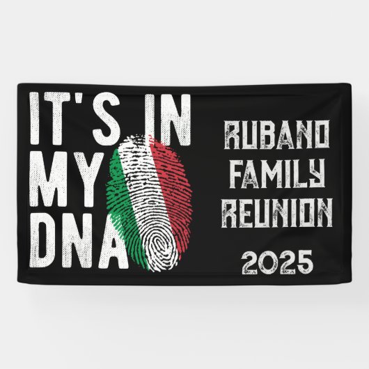Italiaanse DNA-familie reünie  Spandoek (Horizontaal)