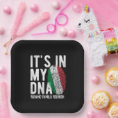 Italiaanse DNA-familie reünie uitnodiging Papieren Bordje (Feest)