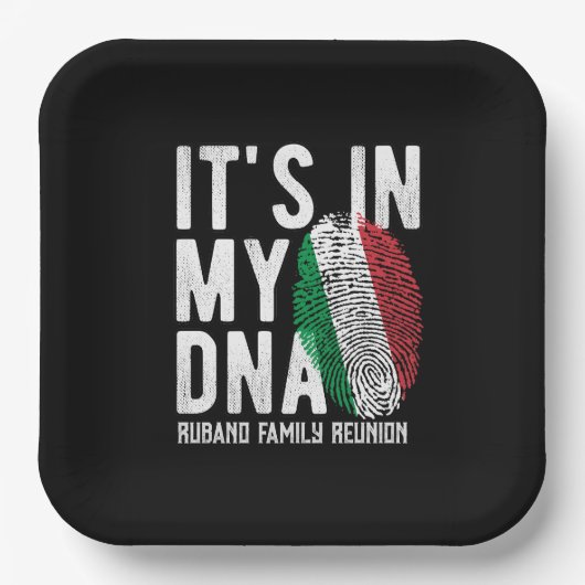 Italiaanse DNA-familie reünie uitnodiging Papieren Bordje (Voorkant)