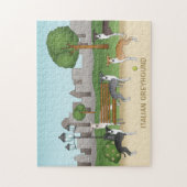 Italiaanse dolfijnen in een Cartoon-kunst van een  Legpuzzel (Verticaal)