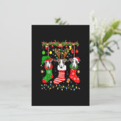 Italiaanse dolfijnen met kerstsokken, lights Xm Kaart (Staand voorkant)