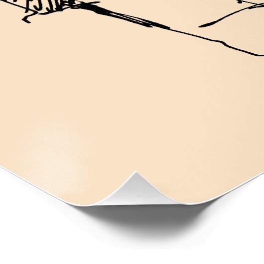 Italiaanse dorpsschets perfect poster (Hoek)