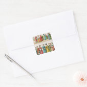 Italiaanse dress vierkante sticker (Envelop)