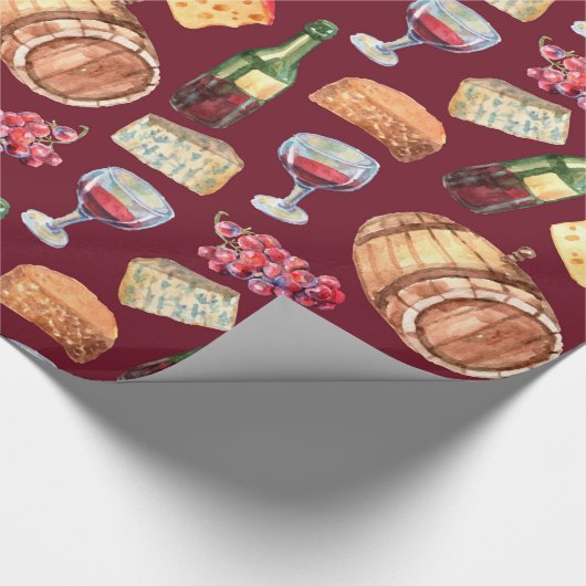 Italiaanse druiven Toscaanse  wijn Cadeaupapier (Hoek)