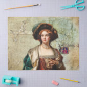 Italiaanse edelvrouw en brieven tissuepapier (Craft)