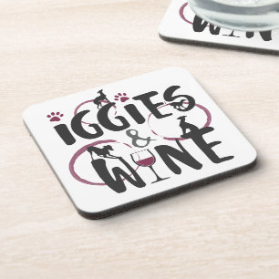 Italiaanse eigenaar van Greyhound Dog Wine lover F Bier Onderzetter