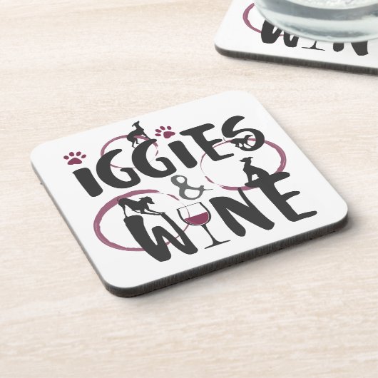 Italiaanse eigenaar van Greyhound Dog Wine lover F Bier Onderzetter (Linkerzijde)