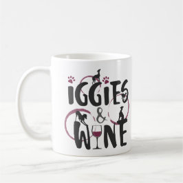 Italiaanse eigenaar van Greyhound Dog Wine lover F Koffiemok