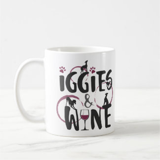 Italiaanse eigenaar van Greyhound Dog Wine lover F Koffiemok