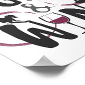 Italiaanse eigenaar van Greyhound Dog Wine lover F Poster (Hoek)