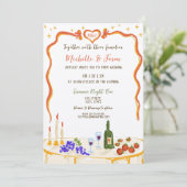 Italiaanse eigenzinnige grillige leuke hand geteke kaart (Staand voorkant)