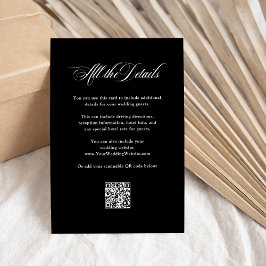 Italiaanse elegantie | Wedding Guest Details QR-co Informatiekaartje