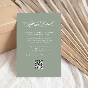 Italiaanse elegantie   Wedding Guest Details QR-co Informatiekaartje