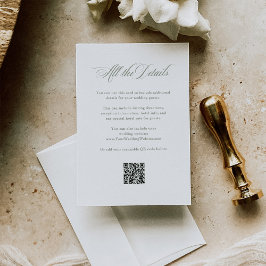 Italiaanse elegantie | Wedding Guest Details QR-co Informatiekaartje
