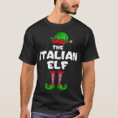 Italiaanse Elf Matching Family Kerstparty Pajama T-shirt (Voorkant)