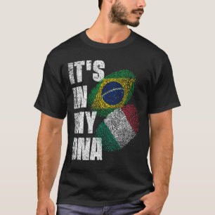 Italiaanse en Braziliaanse vlag voor het behoud va T-shirt