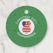 Italiaanse engel kerstvlag gepersonaliseerd bedankjes labels (Achterkant)