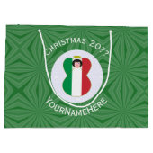 Italiaanse engel kerstvlag gepersonaliseerd groot cadeauzakje (Achterkant)