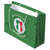 Italiaanse engel kerstvlag gepersonaliseerd groot cadeauzakje (Voorkant Gekanteld)