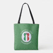 Italiaanse engel kerstvlag gepersonaliseerd tote bag (Achterkant)