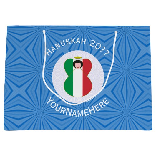 Italiaanse engelenvlag voor Chanoeka Groot Cadeauzakje (Voorkant)