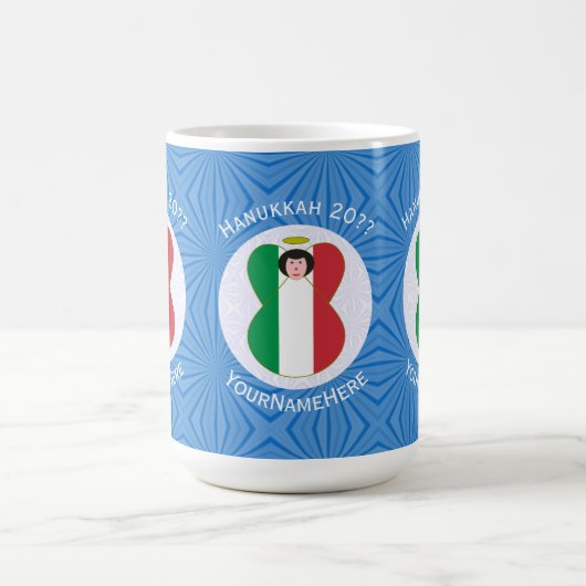 Italiaanse engelenvlag voor Chanoeka Magische Mok (Midden)