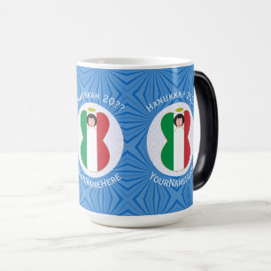 Italiaanse engelenvlag voor Hanukkah Magische Mok
