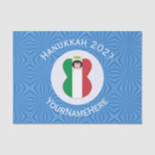 Italiaanse engelenvlag voor Hanukkah Tissuepapier (Voorkant)