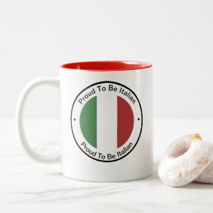 Italiaanse Erfgoedkleuren Italië Promotioneel Tweekleurige Koffiemok