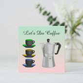 Italiaanse Espresso Coffee Pot Kaart (Staand voorkant)