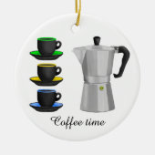Italiaanse Espresso Coffee Pot Keramisch Ornament (Voorkant)