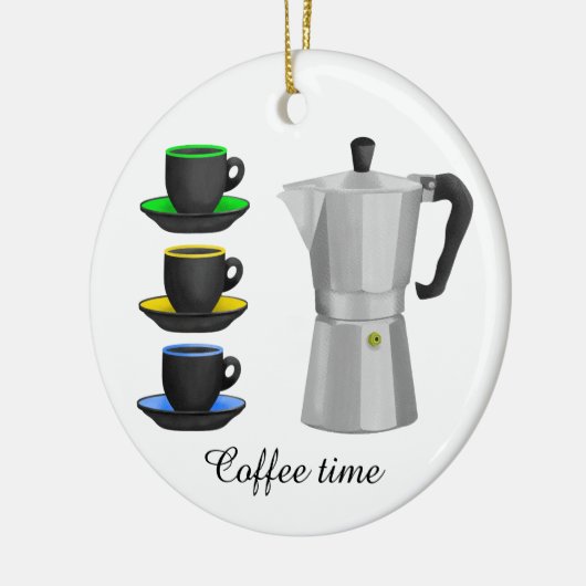 Italiaanse Espresso Coffee Pot Keramisch Ornament (Links)