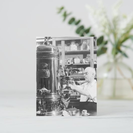  Italiaanse Espresso-winkel New York City Briefkaart (Staand voorkant)