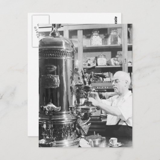 Italiaanse Espresso-winkel New York City Briefkaart (Voorkant / Achterkant)