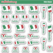 Italiaanse etiketten met aangepaste namen Italië | Sticker (Voorkant)