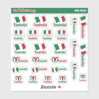 Italiaanse etiketten met aangepaste namen Italië | Sticker