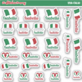Italiaanse etiketten met aangepaste namen Italië | Sticker (Voorkant)