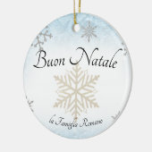 Italiaanse familie Buon Natale kerstsnowflake Keramisch Ornament (Links)