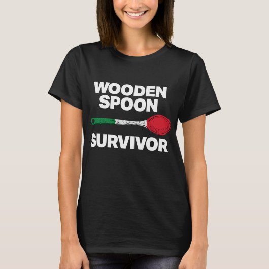 Italiaanse familie - Funny Wooden Spoon Survivor T-shirt (Voorkant)