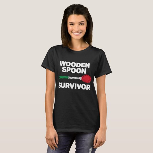 Italiaanse familie - Funny Wooden Spoon Survivor T-shirt (Voorkant volledig)
