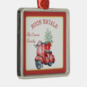 Italiaanse familienaam Buon Natale Custom Tree Metalen Ornament (Rechts)