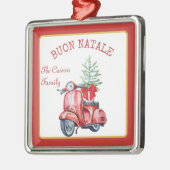 Italiaanse familienaam Buon Natale Custom Tree Metalen Ornament (Links)