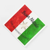 Italiaanse Familienaam Buon Natale Vlag Kerstmis Servet (Hoek)