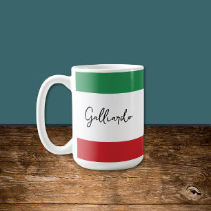 Italiaanse familienaam op maat koffiemok