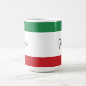 Italiaanse familienaam op maat koffiemok (Center)