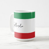 Italiaanse familienaam op maat koffiemok (Voorkant links)